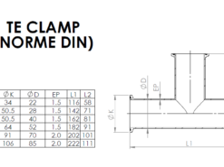 Té égal clamp DIN – Image 3