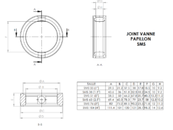 Joint de rechange pour vanne papillon SMS - EPDM – Image 2